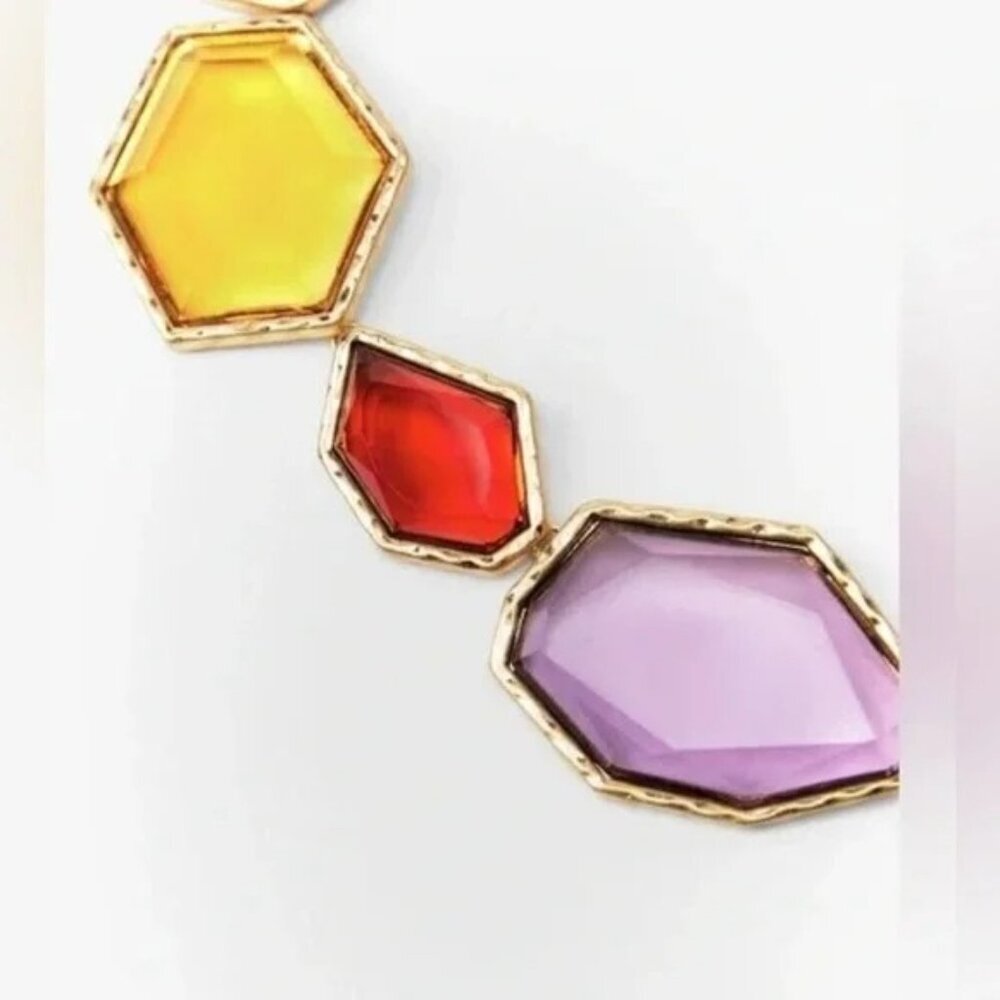 New Zara Chunky Geometric Resin Necklace - Picture 2 of 6